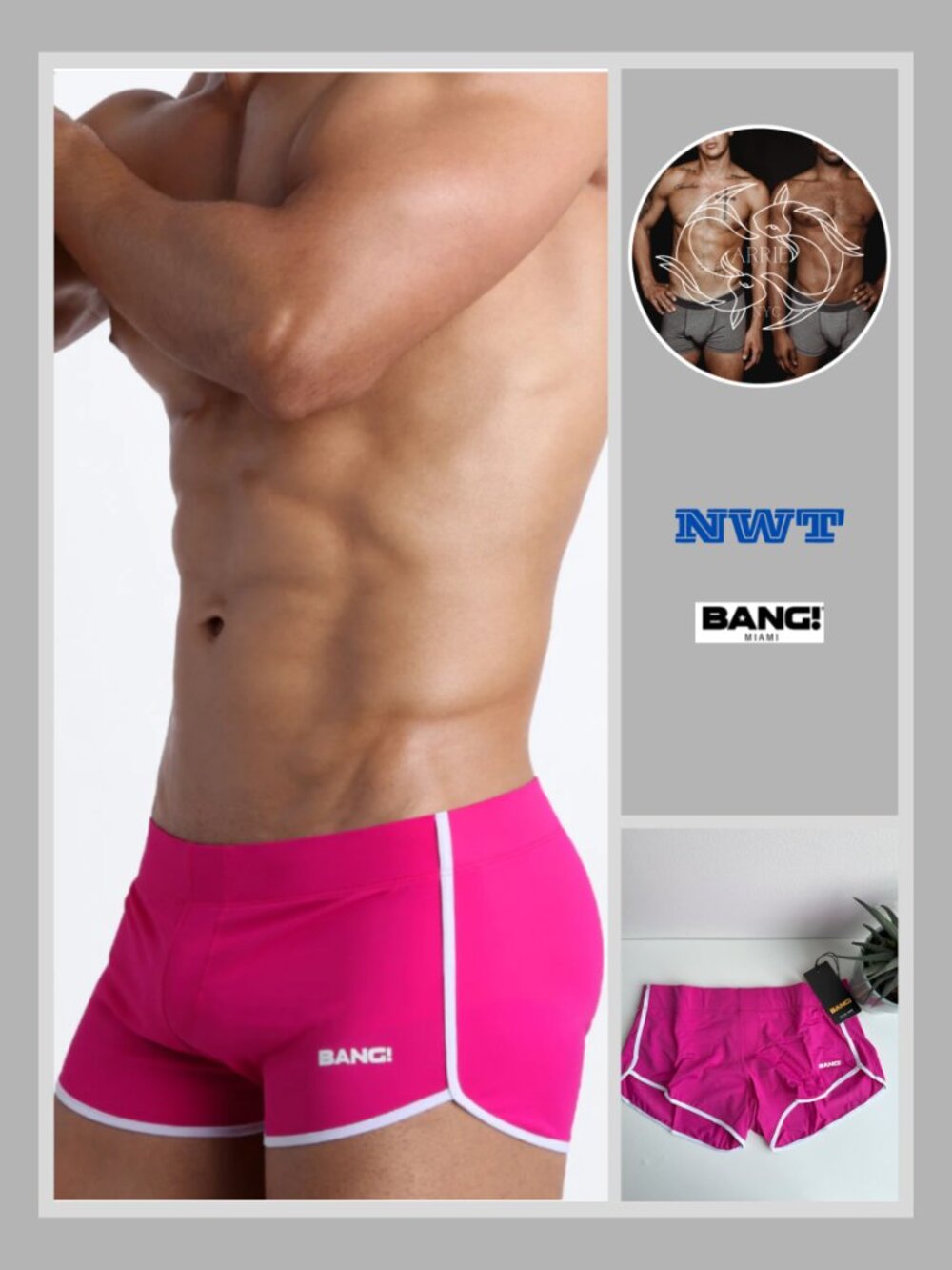 BANG! - CONFESS MAGENTA Swim Shorts - Pink (M)